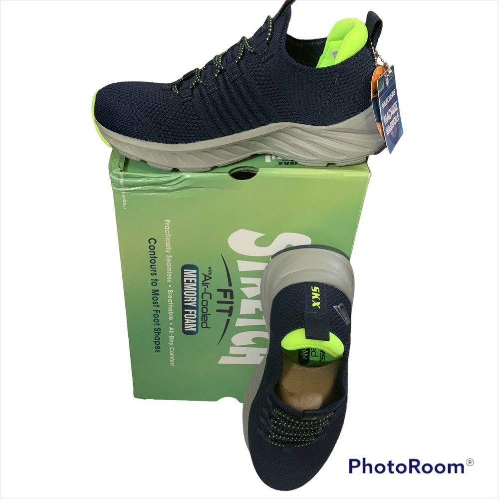 NWT Skechers Navy & Lime Elite Rush Sneakers - Boys